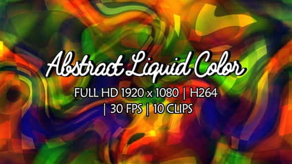 Abstract Liquid Color Loop Background - VideoHive 25834548