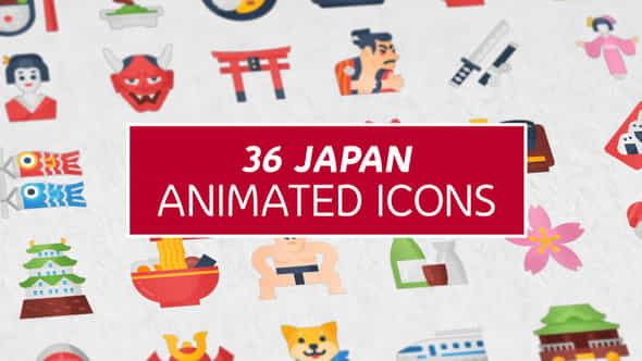 36 Japan Icons - VideoHive 26321230