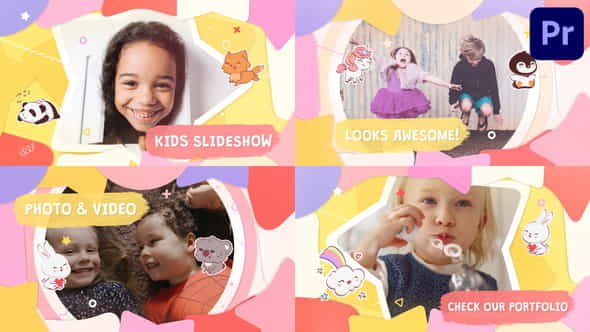 Cartoon Kids Slideshow | Premiere - VideoHive 36948792