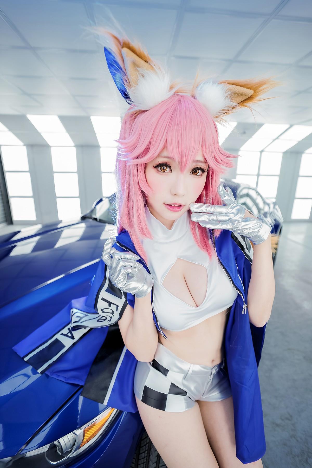 Cosplay ElyEE子 玉藻前赛车(21)