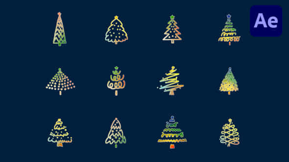 Hand Drawn Christmas Tree Ae - VideoHive 55665967