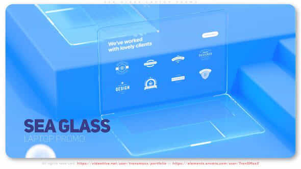 Sea Glass Laptop - VideoHive 38956172