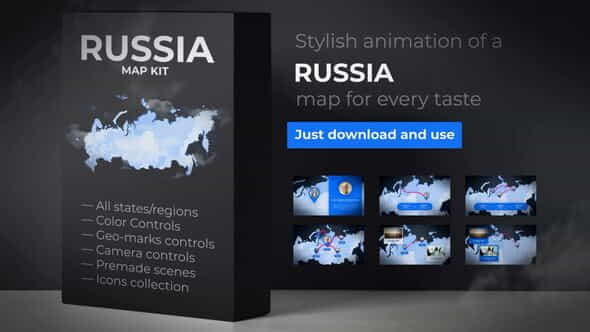 Russia Map - Russian Federation - VideoHive 24545916