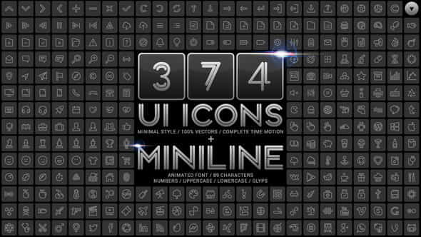 UI Minimal IconsMiniline - VideoHive 11993701