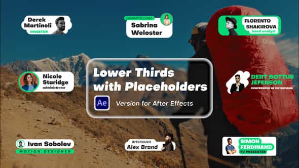 Lower Thirds With Placeholders - VideoHive 59312272