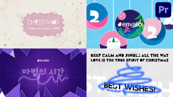 Christmas Typography For Premiere Pro - VideoHive 50069605
