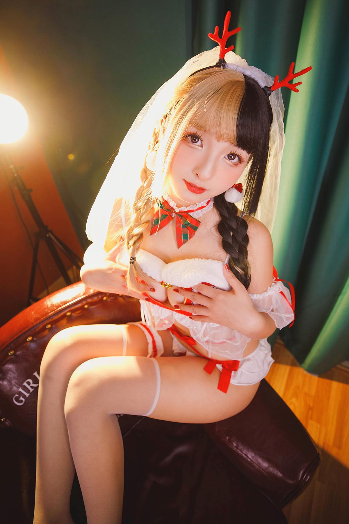 Cosplay 神楽坂真冬 绝对企画-圣诞小鹿《鹿の恩返し》 Set.01(58)