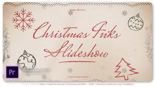 Christmas Inks Retro Slideshow - VideoHive 50195945