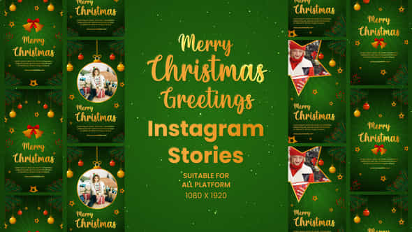 Elegant Christmas Greetings Instagram Stories - VideoHive 55195479