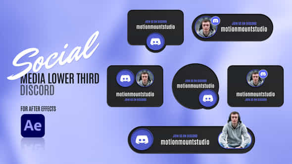 Social Media Lower Thirds Discord - VideoHive 48778299