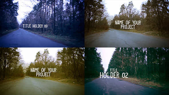 Road Forest Motion Title - VideoHive 10506666