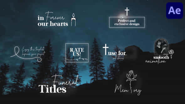 Funeral Titles For After Effects - VideoHive 50446687