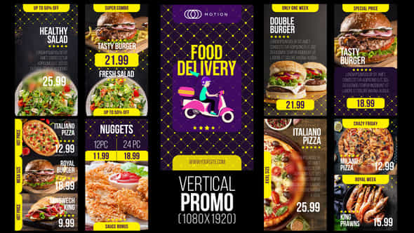 Food Delivery Vertical Promo - VideoHive 56135748