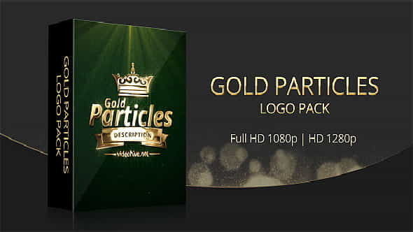 Gold Particles Logo Pack - VideoHive 8409433