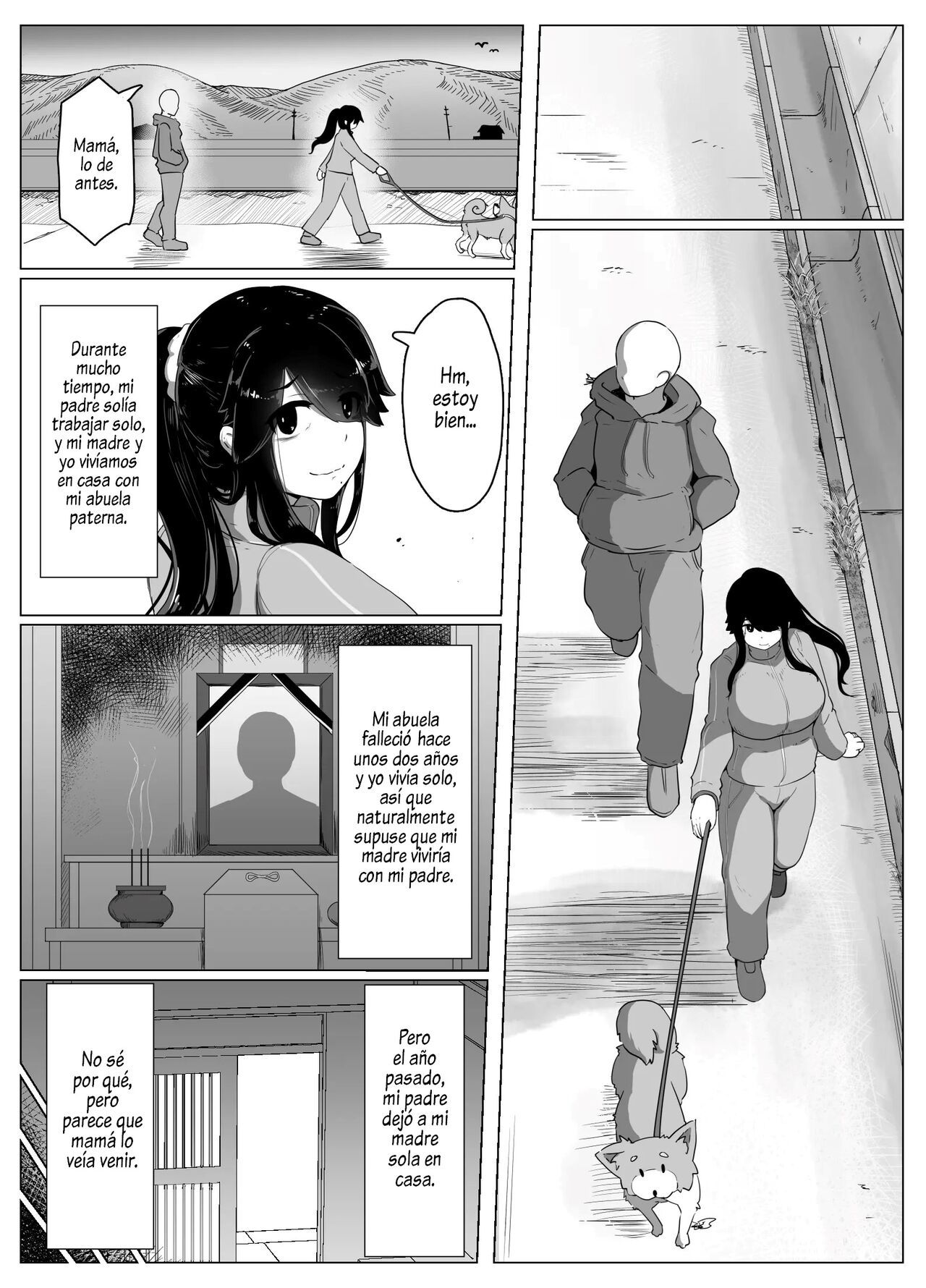 [hahayamoya (moya)] Oyasumi, Okaa-san I  Good Night, Mom I [Spanish]  [Al Chile no Sé Scan]