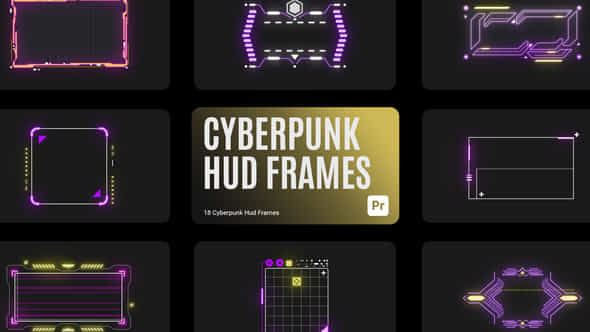 Cyberpunk HUD Frames - VideoHive 44573904