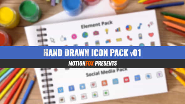 Hand Drawn Icons - VideoHive 17664322