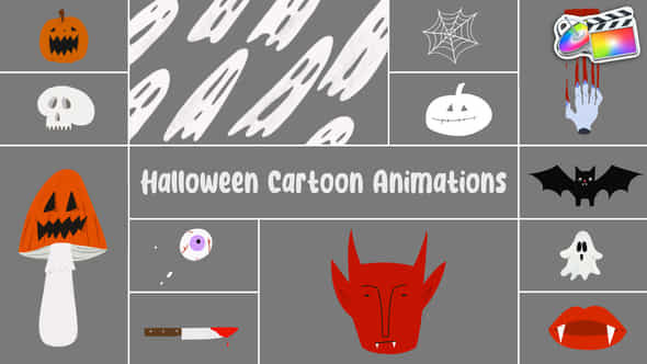 Halloween Cartoon Animations For Fcpx - VideoHive 54467110