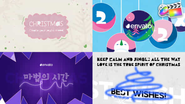 Christmas Typography For Fcpx - VideoHive 50039344