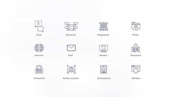 Cyber Security- Outline - VideoHive 46779866