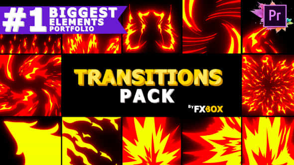 Fire Transitions - VideoHive 26283766