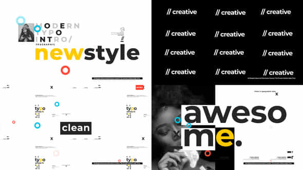 Modern Typographic Intro - VideoHive 24850123