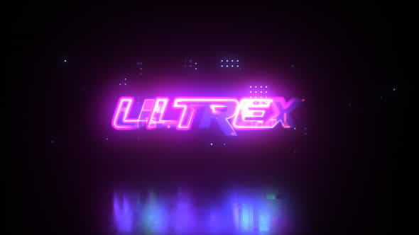 Glitch Neon Logo Intro - VideoHive 37973665