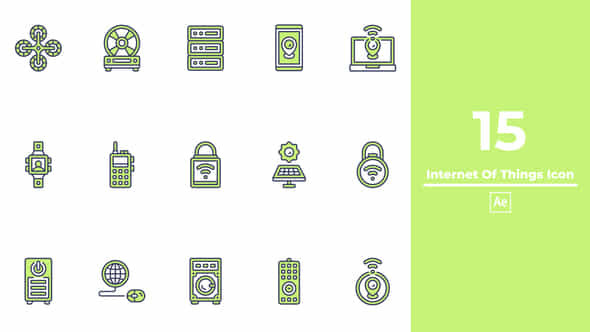 Internet Of Things Icon After Effects - VideoHive 49895533