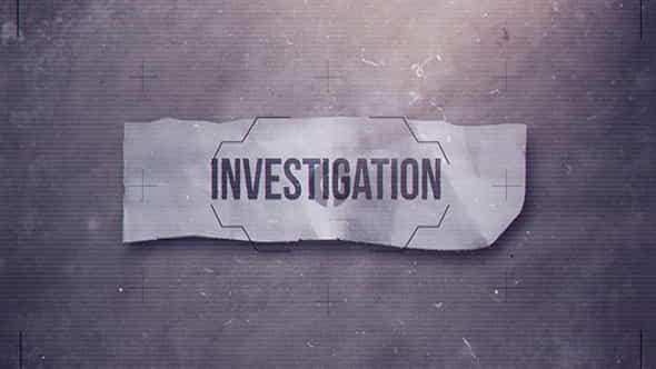Investigation - VideoHive 20360827