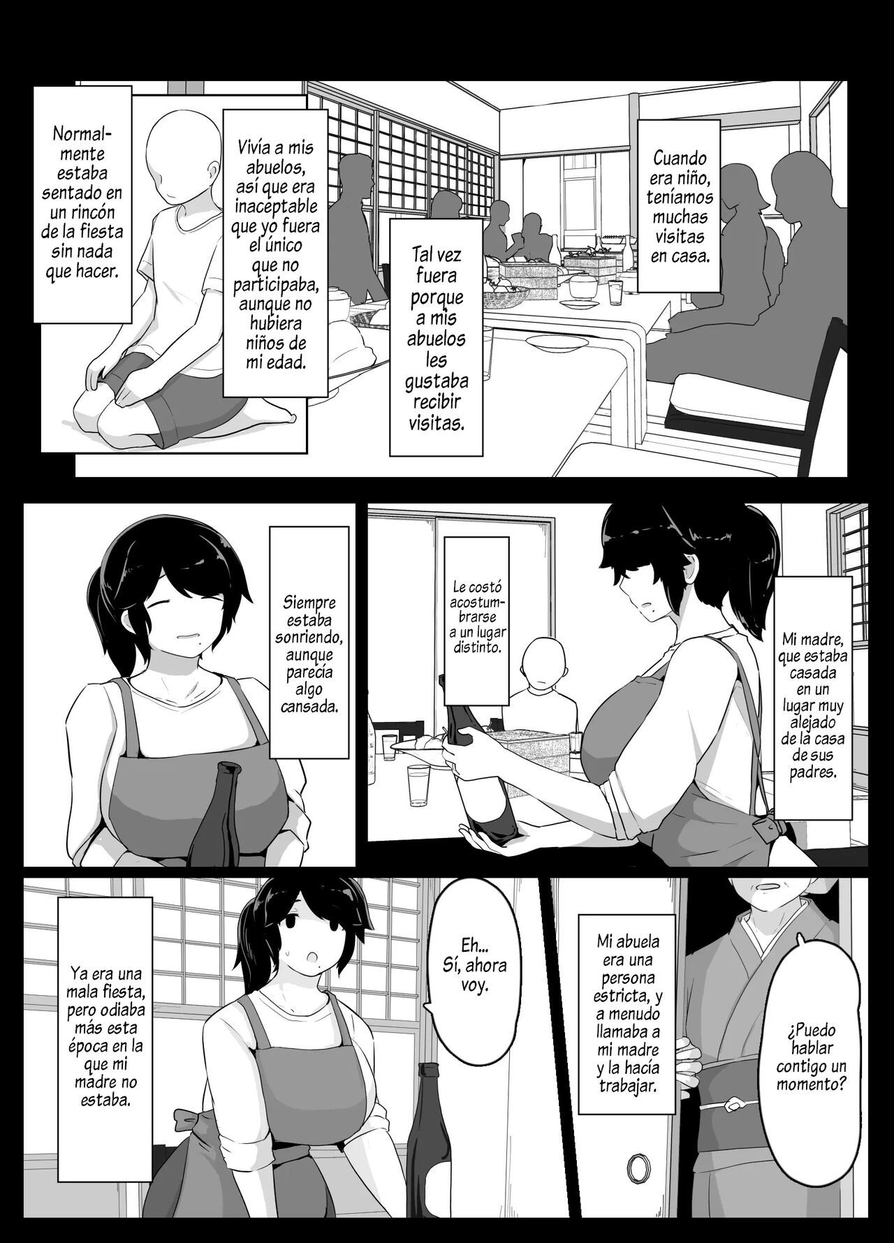 [hahayamoya (moya)] Oyasumi, Okaa-san I  Good Night, Mom I [Spanish]  [Al Chile no Sé Scan]