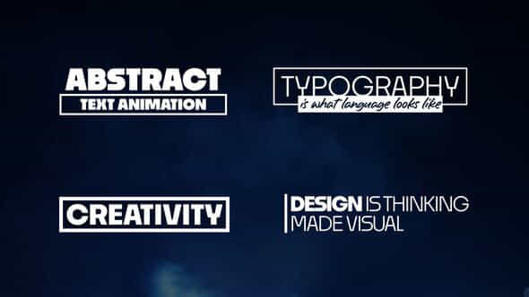 Abstract Text Animation - VideoHive 54337319