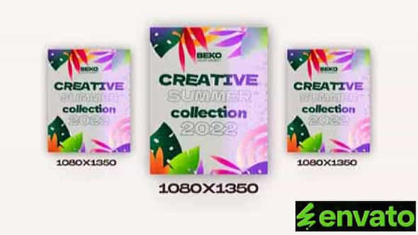 Colorfull Summer Collection Instagram Post 1080X1350 - VideoHive 39686547