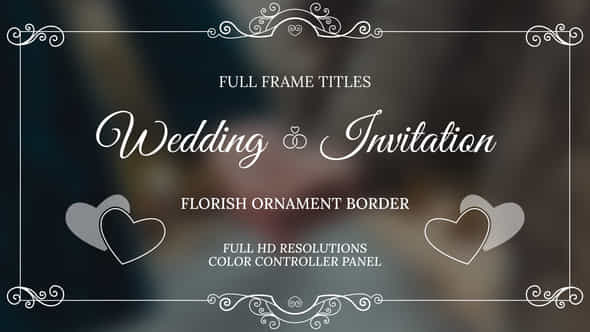 Wedding Invitation Overlays - VideoHive 45222229