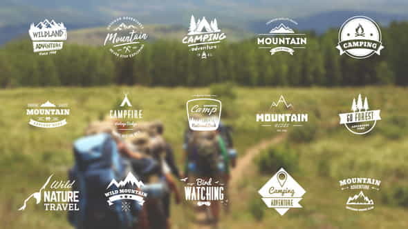 Mountain Travel And Campfire Badges - VideoHive 10645447