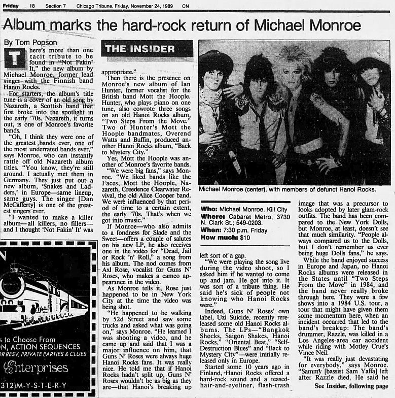 1989.11.24 - Chicago Tribune - Album marks the hard-rock return of Michael Monroe (Axl) WA7x6gCQ_o