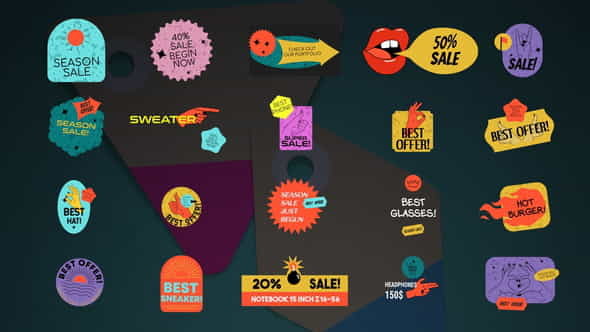 Sticker Sale Titles || Premiere - VideoHive 34323127