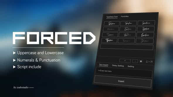 Animated Typeface Forced Square - VideoHive 58724433