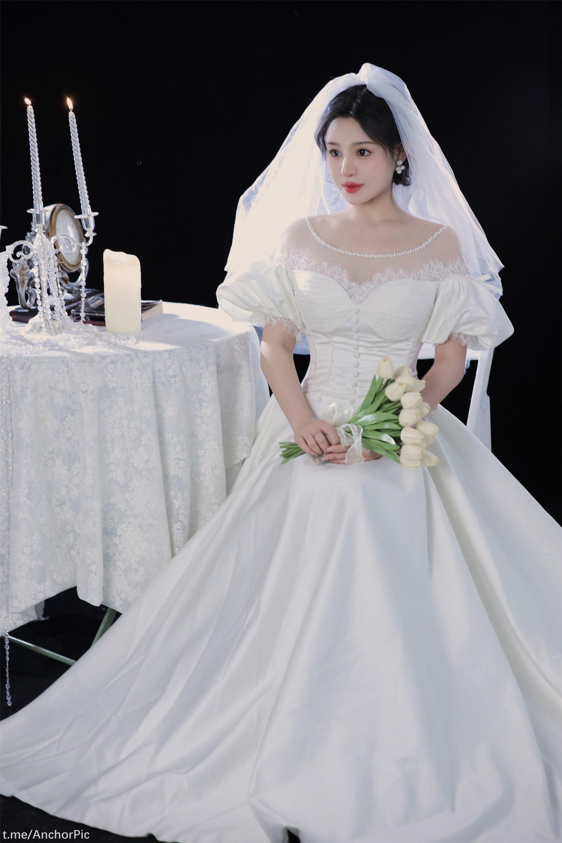 国模套图 桃暖酱《婚纱》(51)