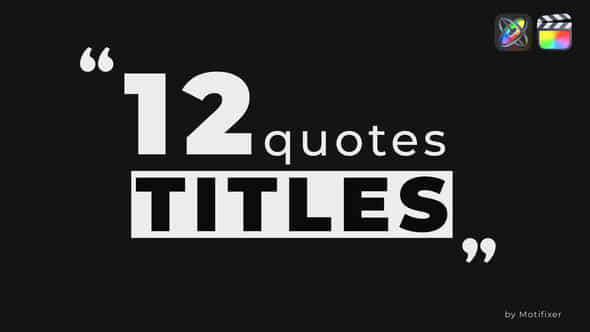 Modern Quotes Titles - VideoHive 40240324