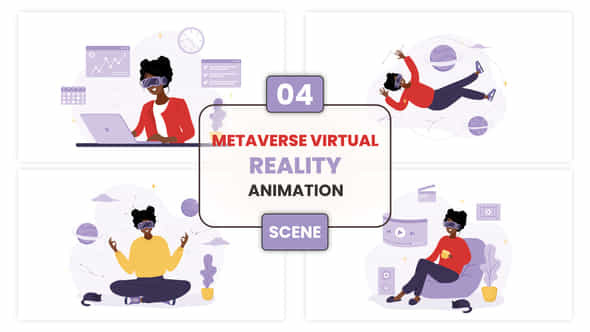 Metaverse Virtual Reality Animation Scene - VideoHive 53165724