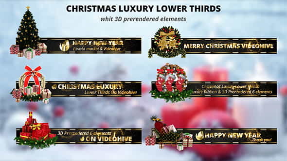 Christmas Luxury Lower Thirds | Holiday - VideoHive 18997465