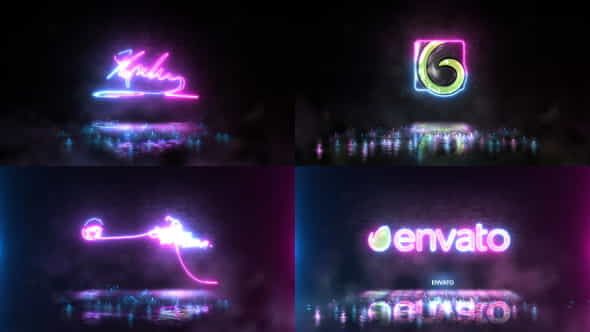 Neon Energy Signature Logo - VideoHive 20920728