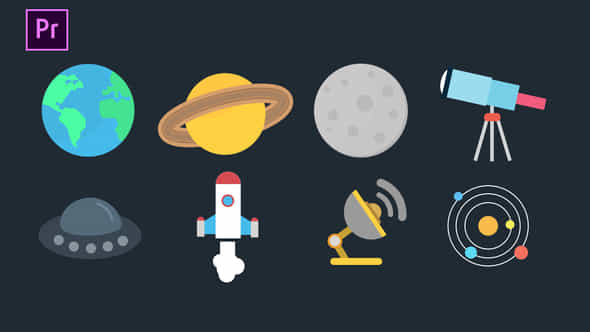 Space Icons Pack - VideoHive 34259616