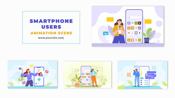 Modern Smartphone Users - VideoHive 47494533