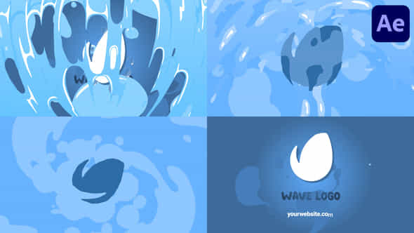 Swirling Wave Logo Opener For After Effects - VideoHive 53157743