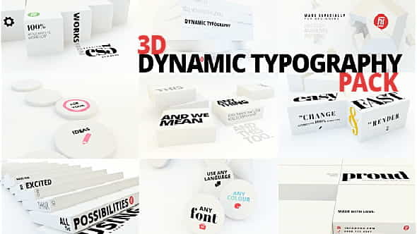 3D Dynamic Typography - VideoHive 8015370