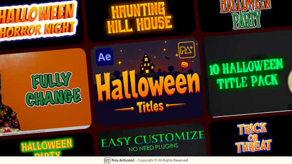 Halloween Titles For After Effects - VideoHive 54716072