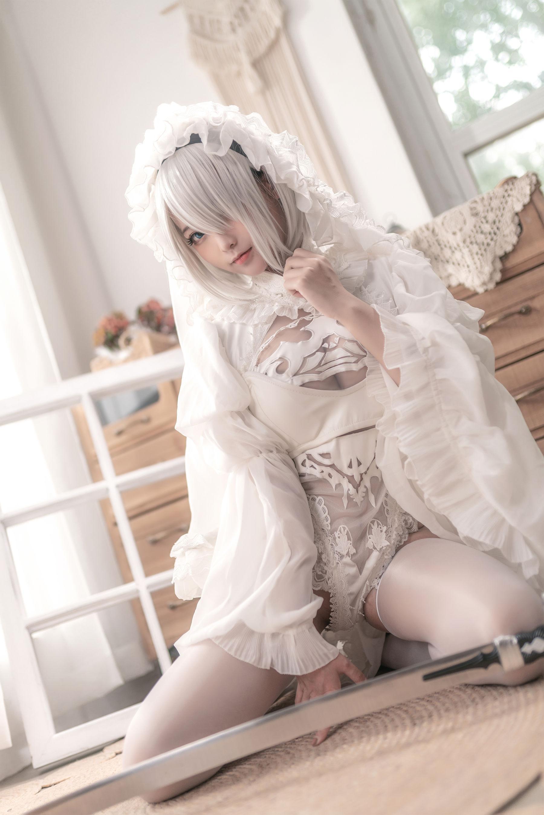 [Cosplay] 蠢沫沫 – 尼尔纪元 白花嫁 写真套图(19)