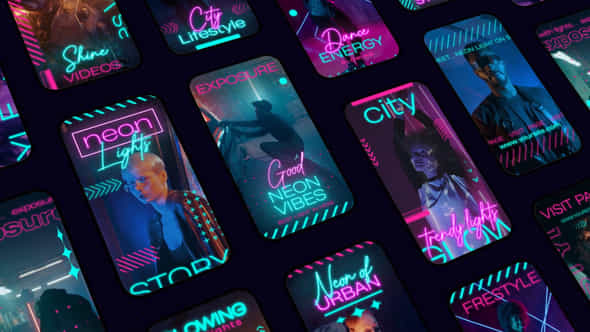 Instagram Neon Stories - VideoHive 38838056