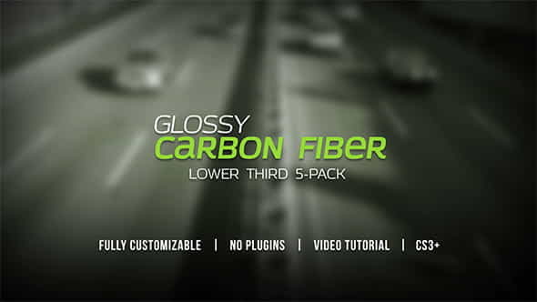 Glossy Carbon Fiber Lower Thirds - VideoHive 5255552